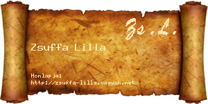 Zsuffa Lilla névjegykártya